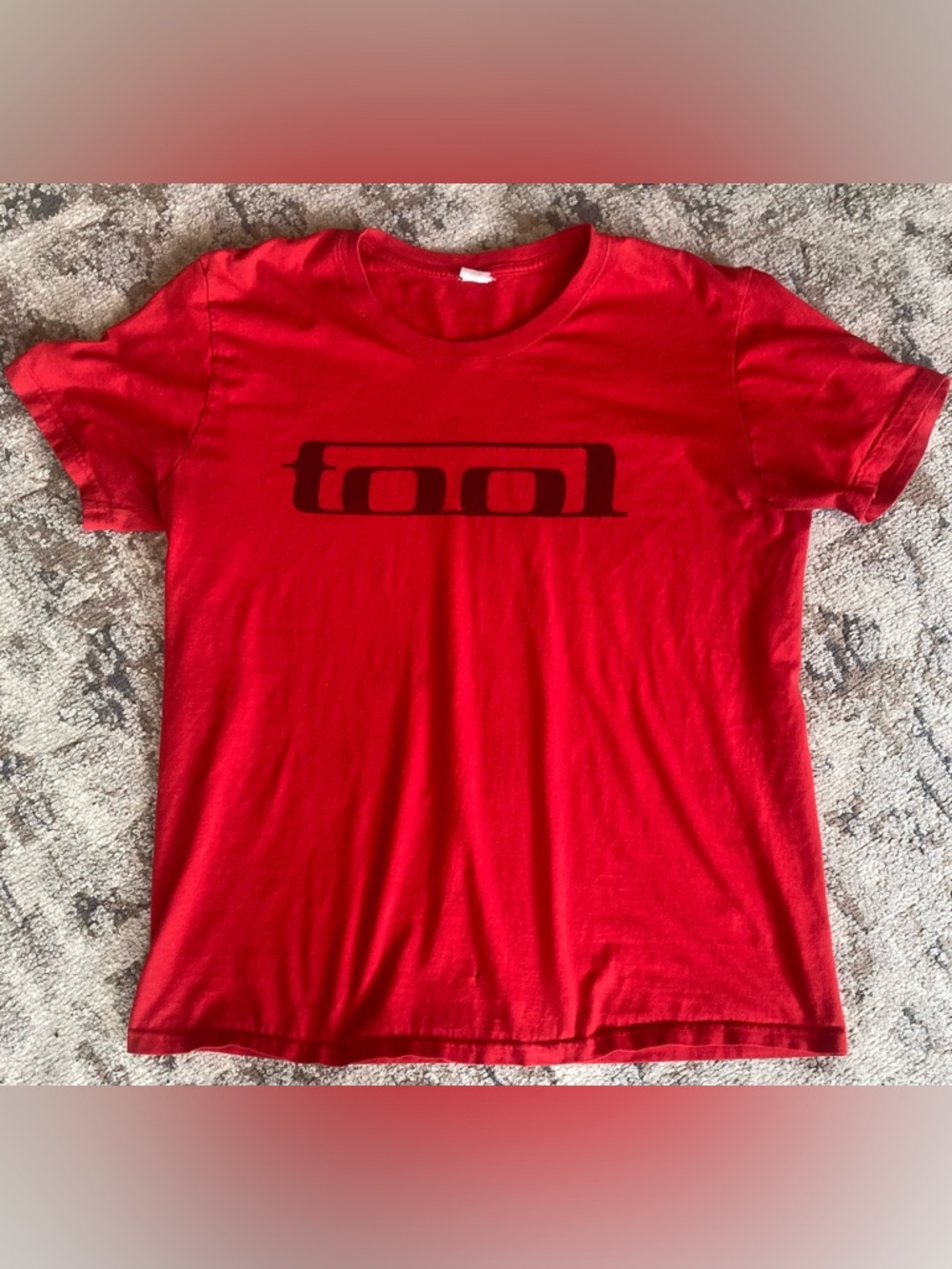 Vintage Tool Box Logo Distressed Tee - Bright Red Unisex